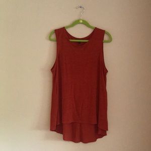 Banana Republic orange high low tank top